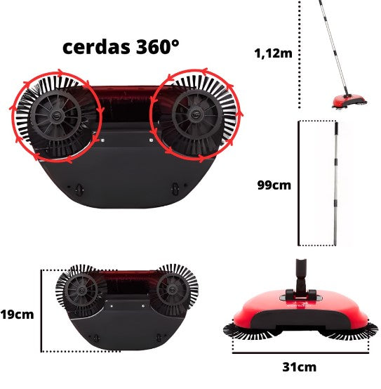 Vassoura 3 em 1 mágica