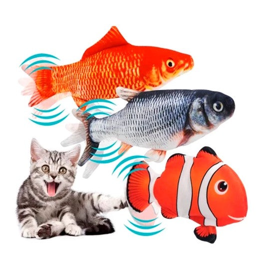 Brinquedo Para Gatos Interativos Peixe Que Pula Usb