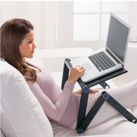 Suporte Articulado Para Notebook Com Cooler e Apoio Para Mouse